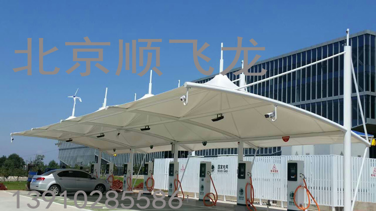 下花園膜結(jié)構(gòu)車棚遮陽棚項(xiàng)目